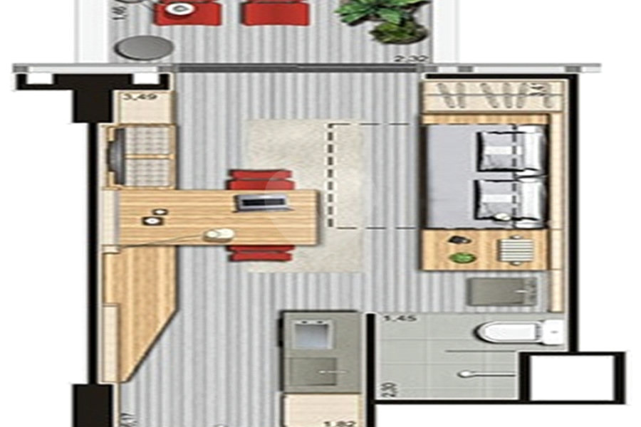 Apartamento à venda com 1 suíte no Centro, São Paulo, SP