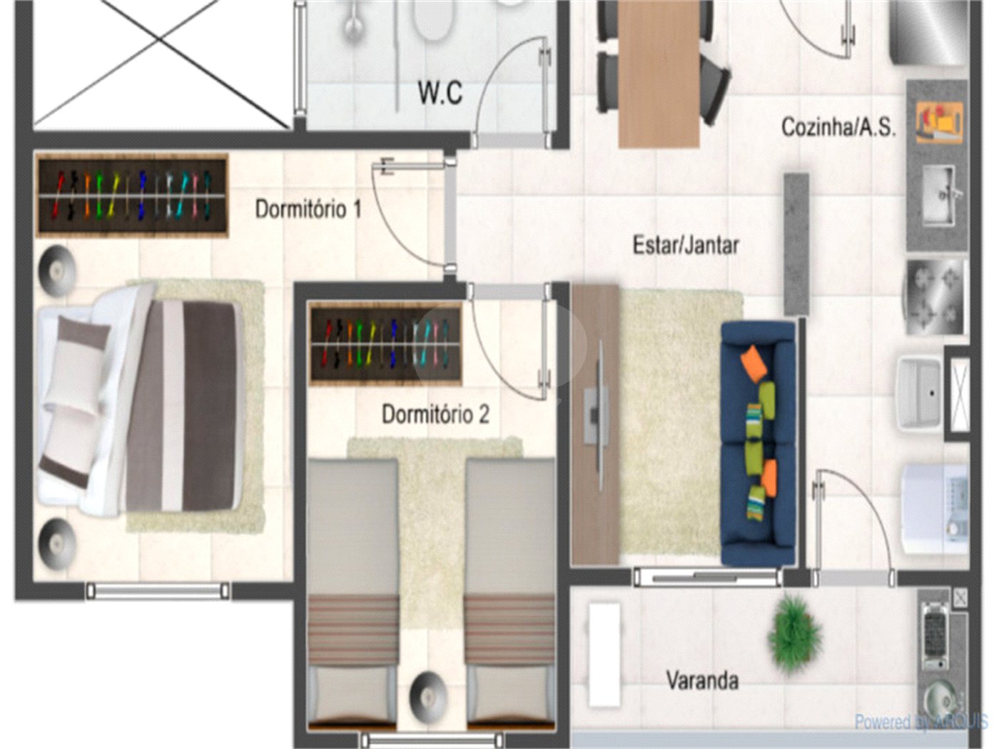 Apartamento à venda com 2 quartos em Vila Assis, Sorocaba, SP