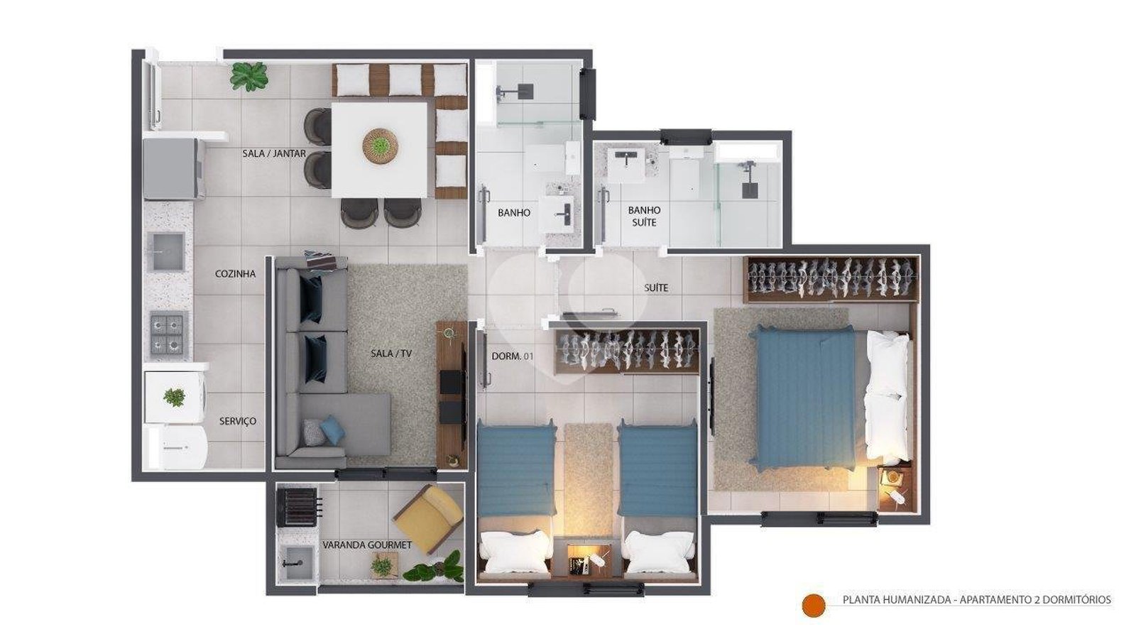 Apartamento 54m²