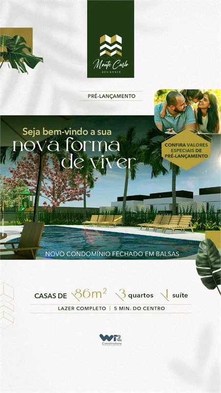 Casa à venda com 3 quartos, sendo 1 suíte, no condomínio Monte Carlo, Balsas - MA
