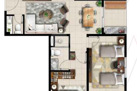 Apartamento à venda com 2 quartos, sendo 1 suíte, em Atibaia Jardim, Atibaia, SP