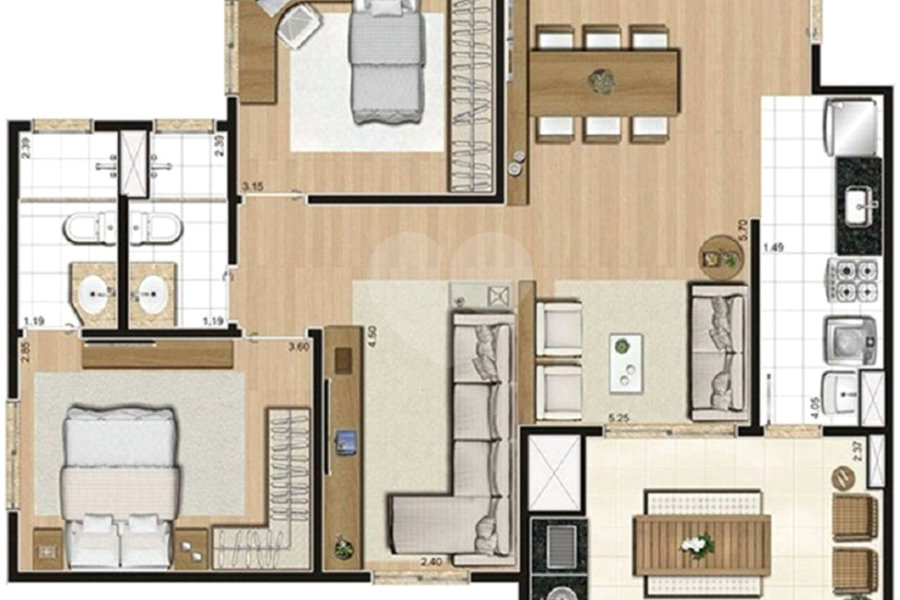 Apartamento à venda com 2 quartos, sendo 1 suíte, em Vila Guilherme, São Paulo, SP