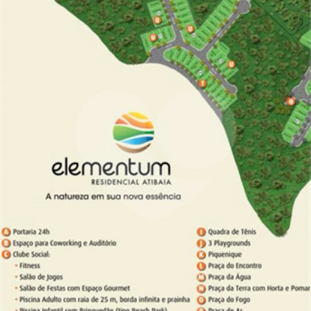 Terreno à venda no condomínio Elementum Residencial Atibaia, Atibaia - SP