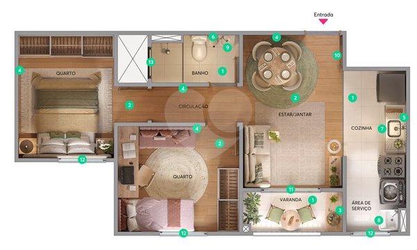 Apartamento 40m² 2
