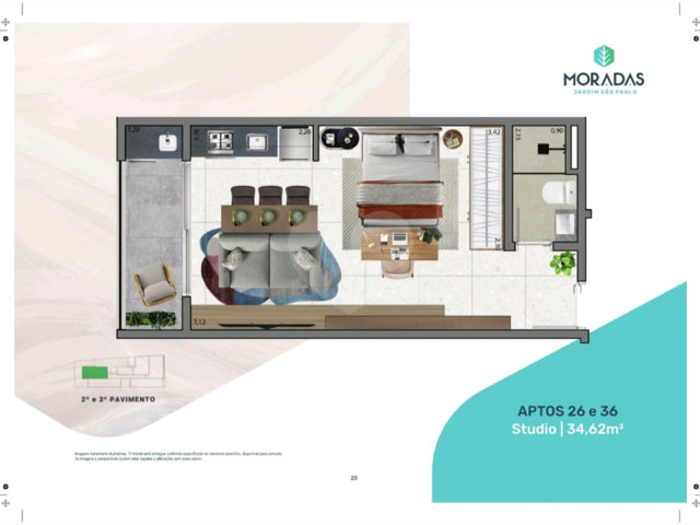 Apartamento à venda com 1 quarto em Santana, São Paulo, SP
