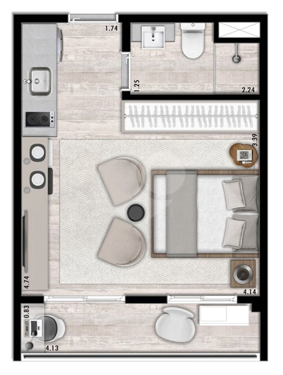 Studio à venda com 1 quarto em Liberdade, São Paulo, SP