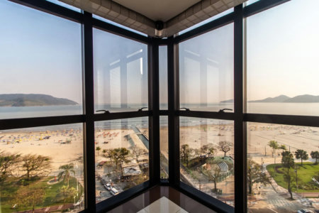 Flat com 1 dormitório para alugar, 43 m² por R$ 7.500,00/mês - Boqueirão - Santos/SP