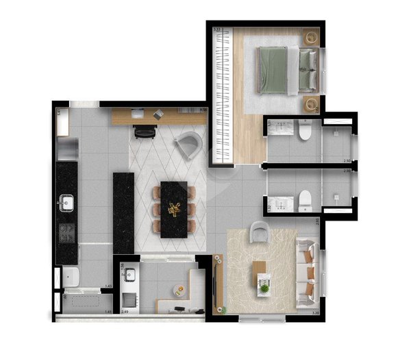 Apartamento 65m² 2