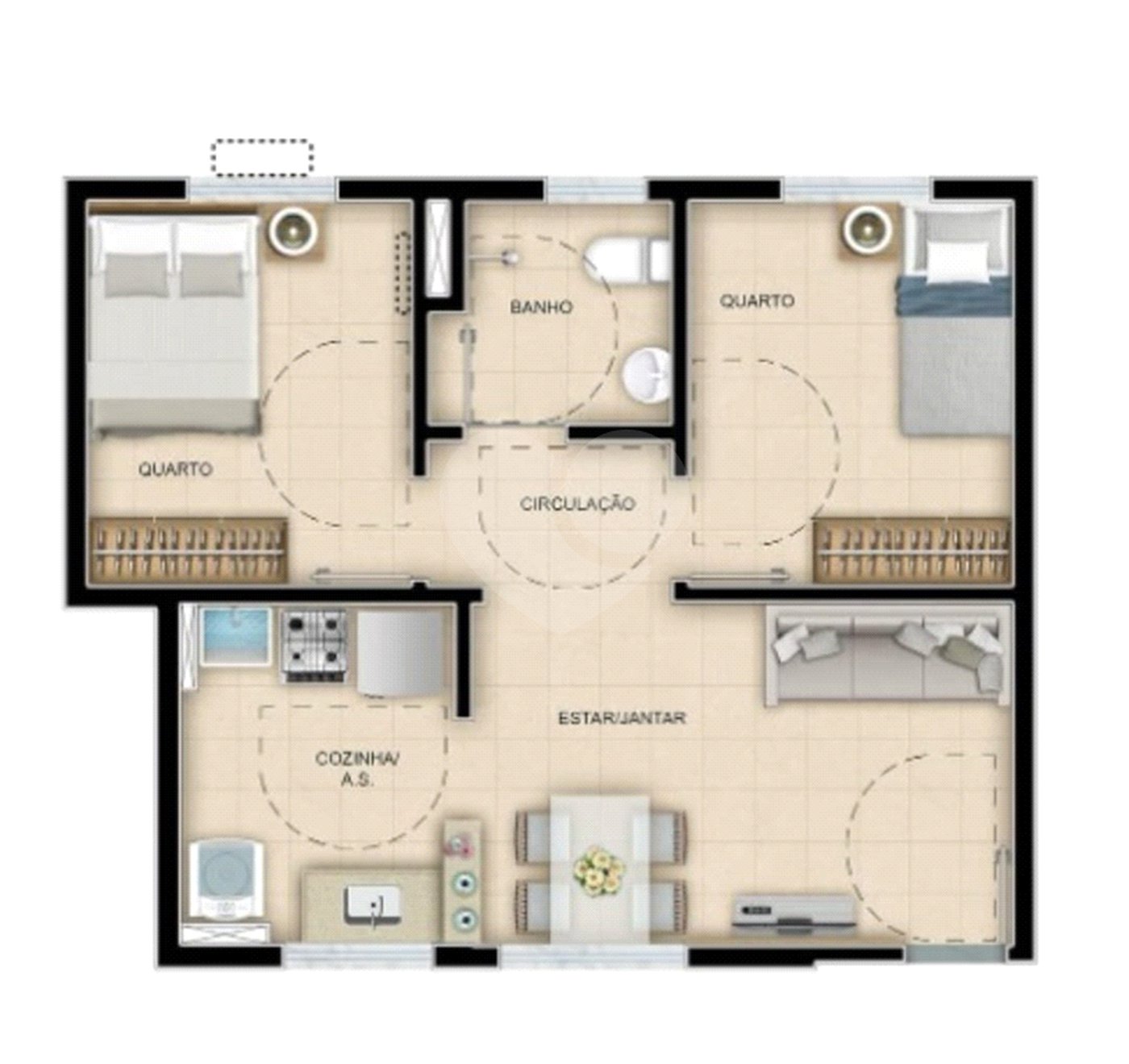 Apartamento à venda com 2 quartos em Residencial Jequitibá, Ribeirão Preto, SP
