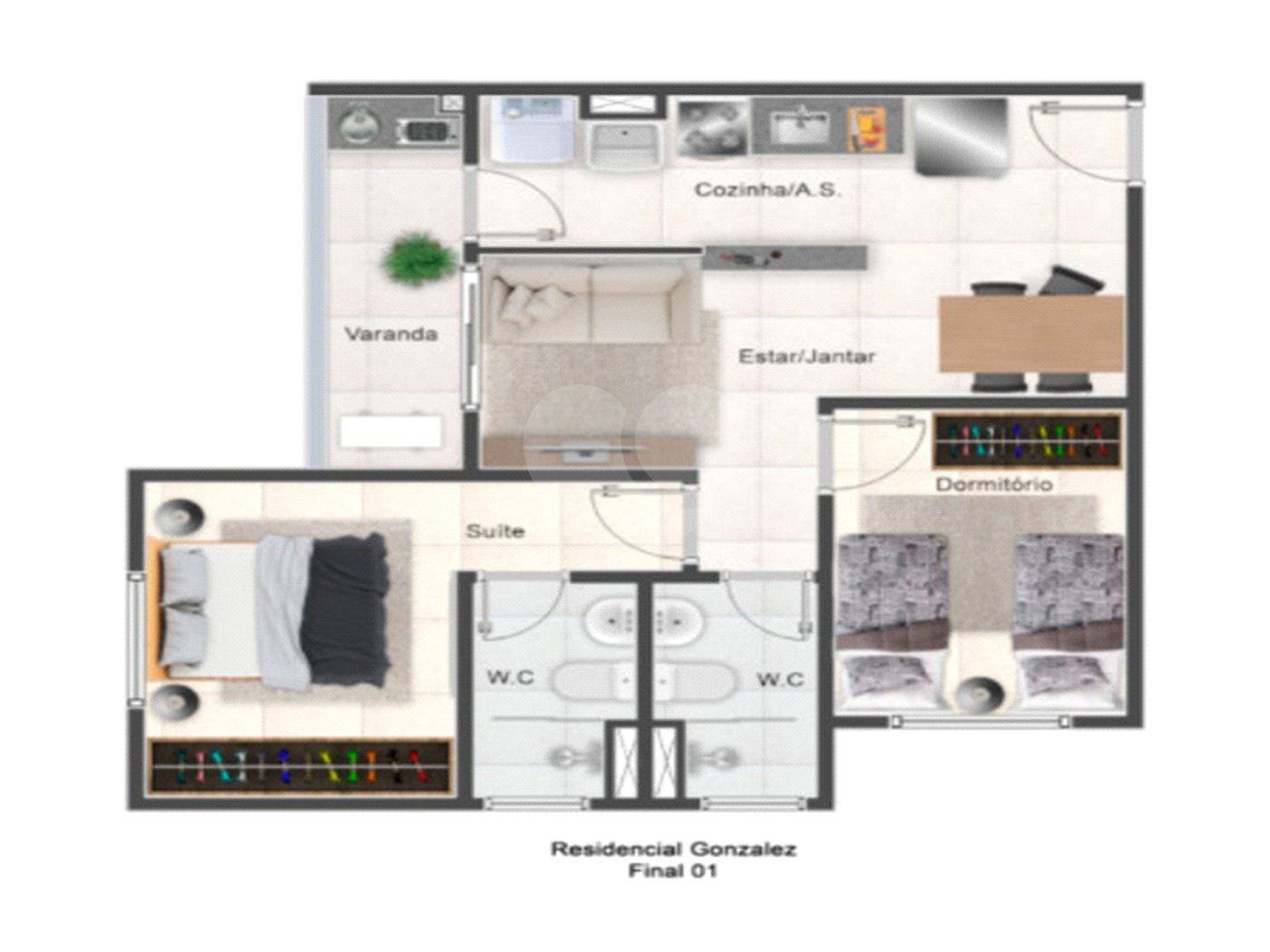Apartamento à venda com 2 quartos em Vila Assis, Sorocaba, SP