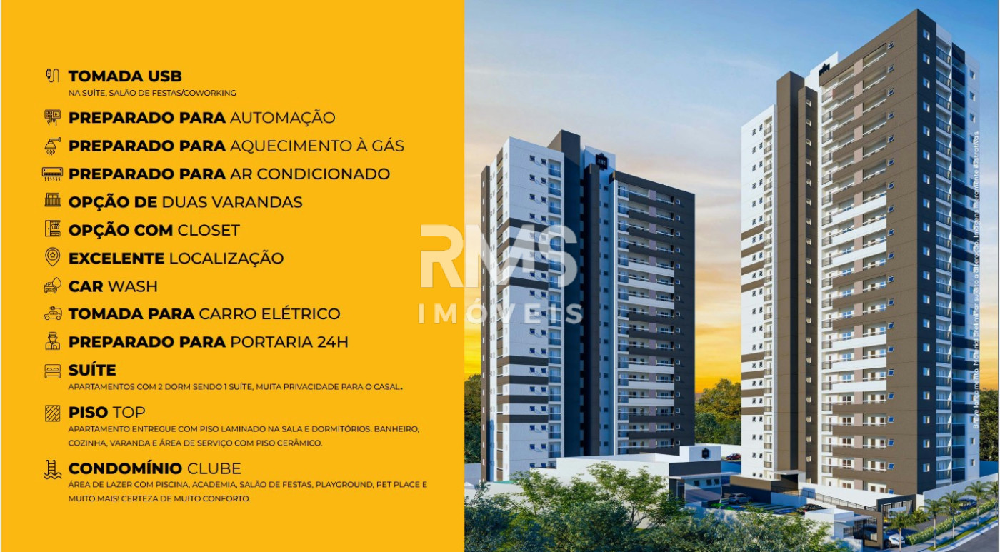 Apartamento à venda com 2 quartos, sendo 1 suíte, em Jardim São Carlos, Sorocaba, SP