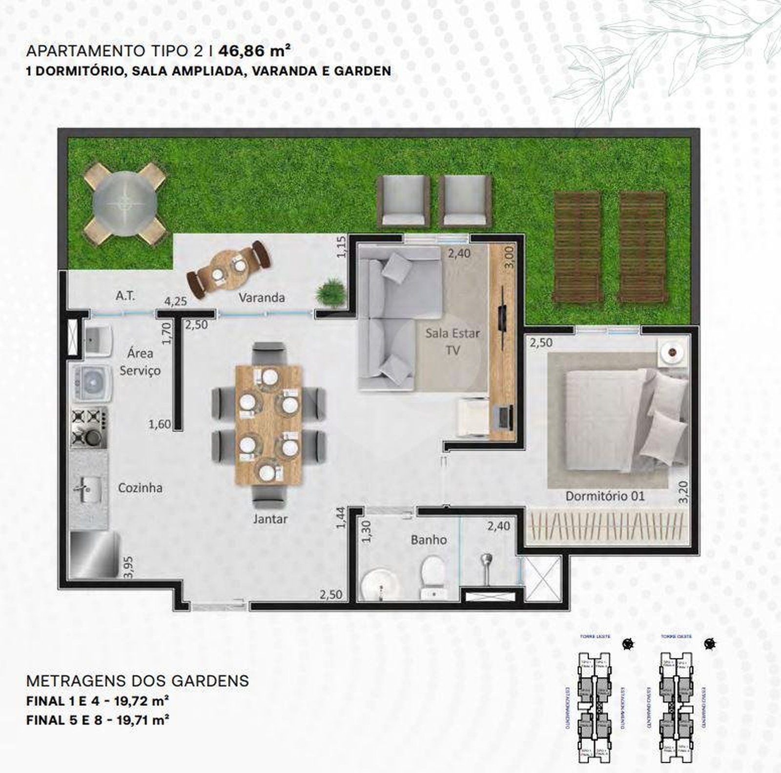 Apartamento 46m²