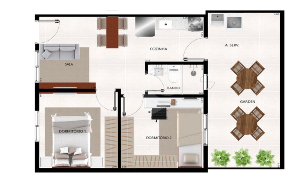 Apartamento à venda com 2 quartos em Vila Guilhermina, São Paulo, SP