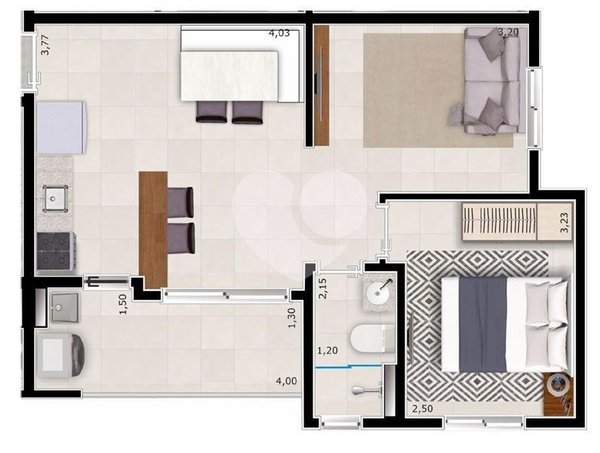 Apartamento 48m² 1
