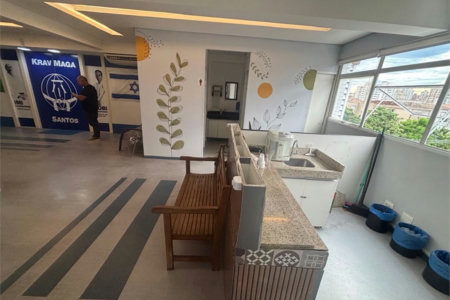 Sala Comercial para venda e locação, Estuário, Santos - SA0057.