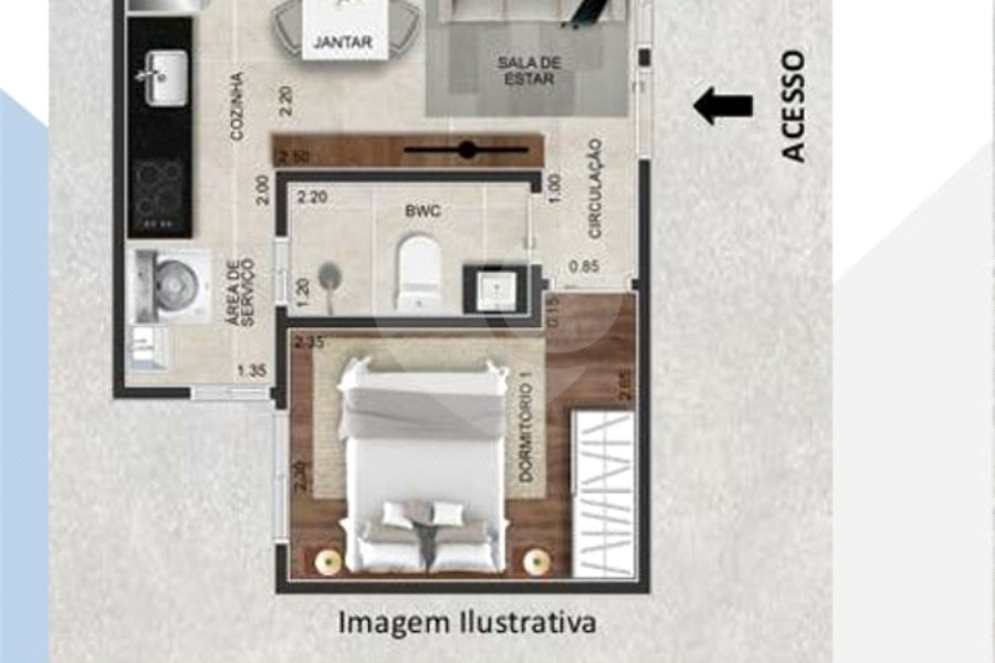 Apartamento à venda com 1 quarto em Vila Guilherme, São Paulo, SP