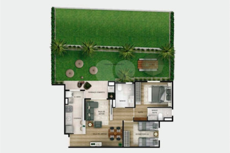 Apartamento à venda com 2 quartos, sendo 1 suíte,  em Aparecidinha, Sorocaba, SP