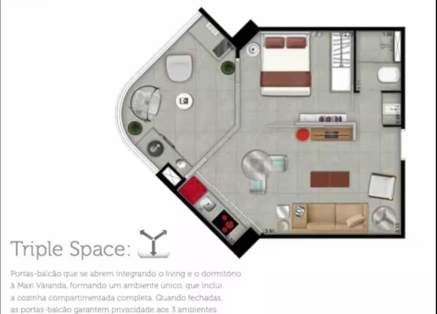 Apartamento com 1 dormitório à venda, 45 m² por R$ 780.000,00 - Gonzaga - Santos/SP