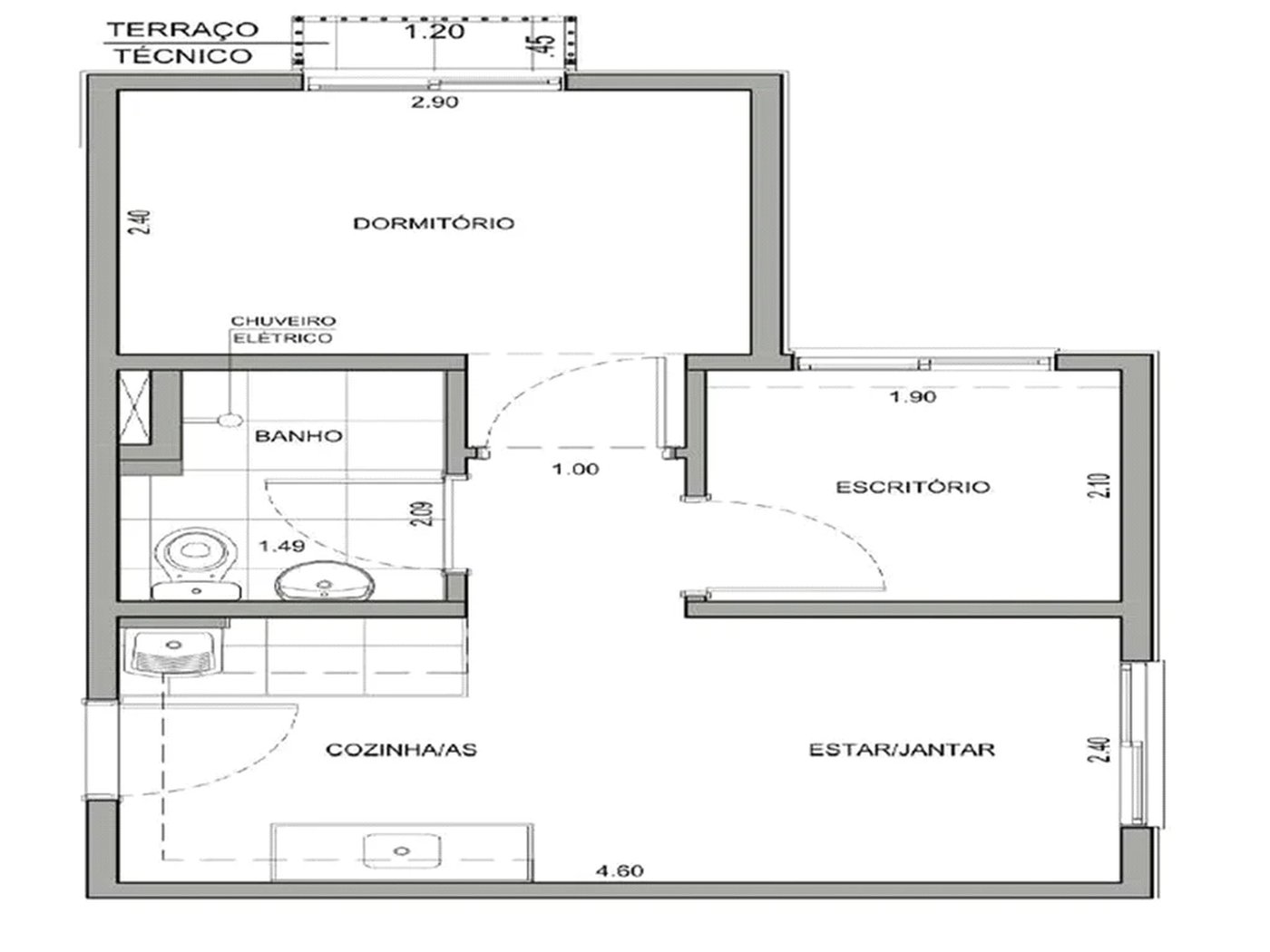 Apartamento à venda com 1 quarto em Butantã, São Paulo, SP
