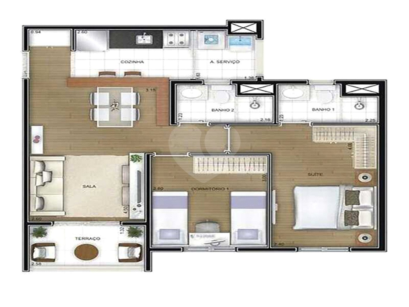 Apartamento à venda com 2 quartos, sendo 1 suíte,  em Parque Reboucas, São Paulo, SP