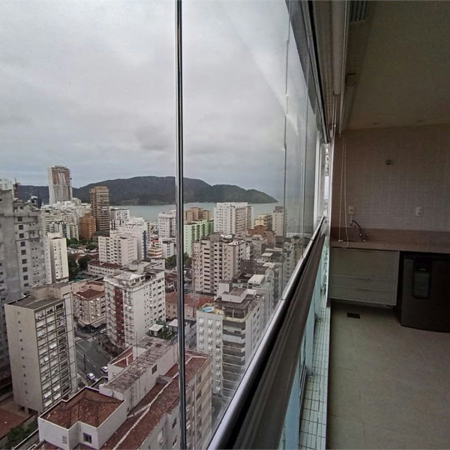Apartamento Residencial para locação, Boqueirão, Santos - AP0256.