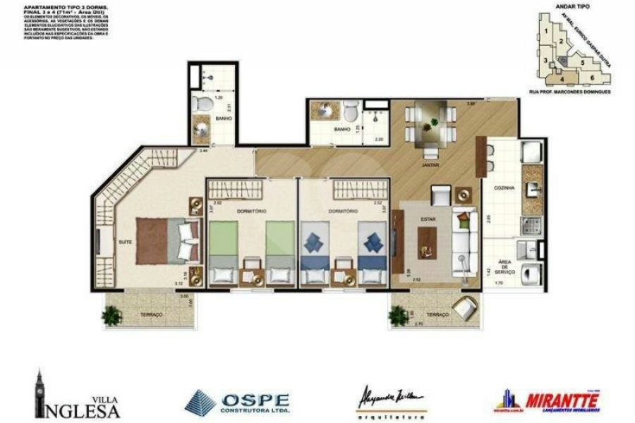 Apartamento à venda com 3 quartos, sendo 1 suíte, em Tucuruvi, São Paulo, SP