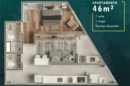 Apartamento à venda com 1 suíte em Atibaia Jardim, Atibaia, SP