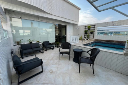 Cobertura com 2 dormitórios à venda, 175 m² por R$ 1.490.000,00 - Pompéia - Santos/SP