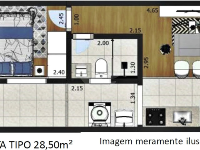 Apartamento à venda com 1 quarto em Santana, São Paulo, SP