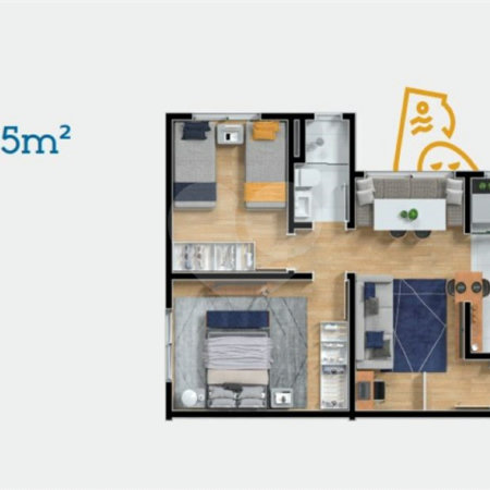 Apartamento à venda com 2 quartos em Parque Residencial Rafael Alcalá, Porto Feliz, SP