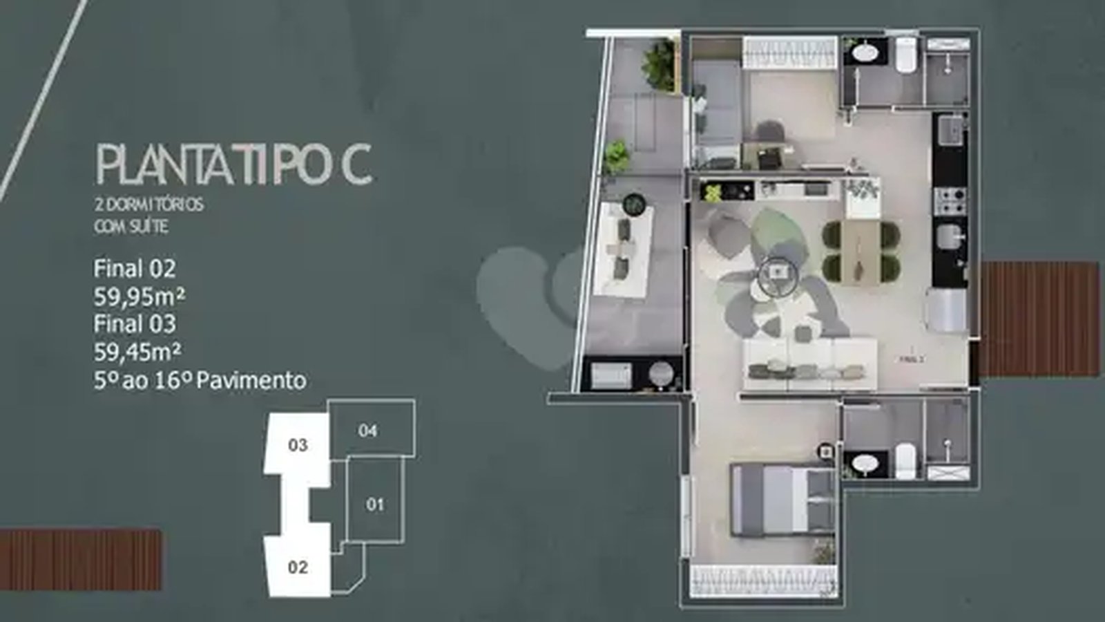 Apartamento 59m²