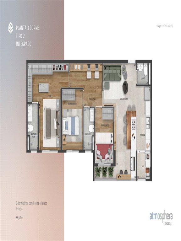 Apartamento à venda com 3 suítes no Centro, Indaiatuba, SP