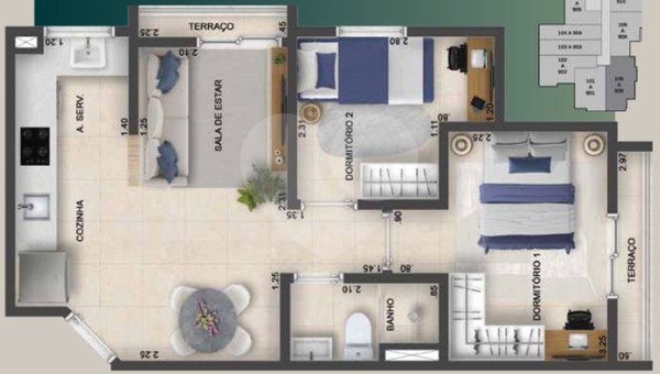 Apartamento 41m² 7