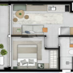 Apartamento no Alto do Ipiranga, 1 quarto, 1 banheiro, quintal
