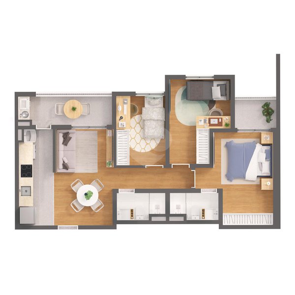 Apartamento 63m² 1