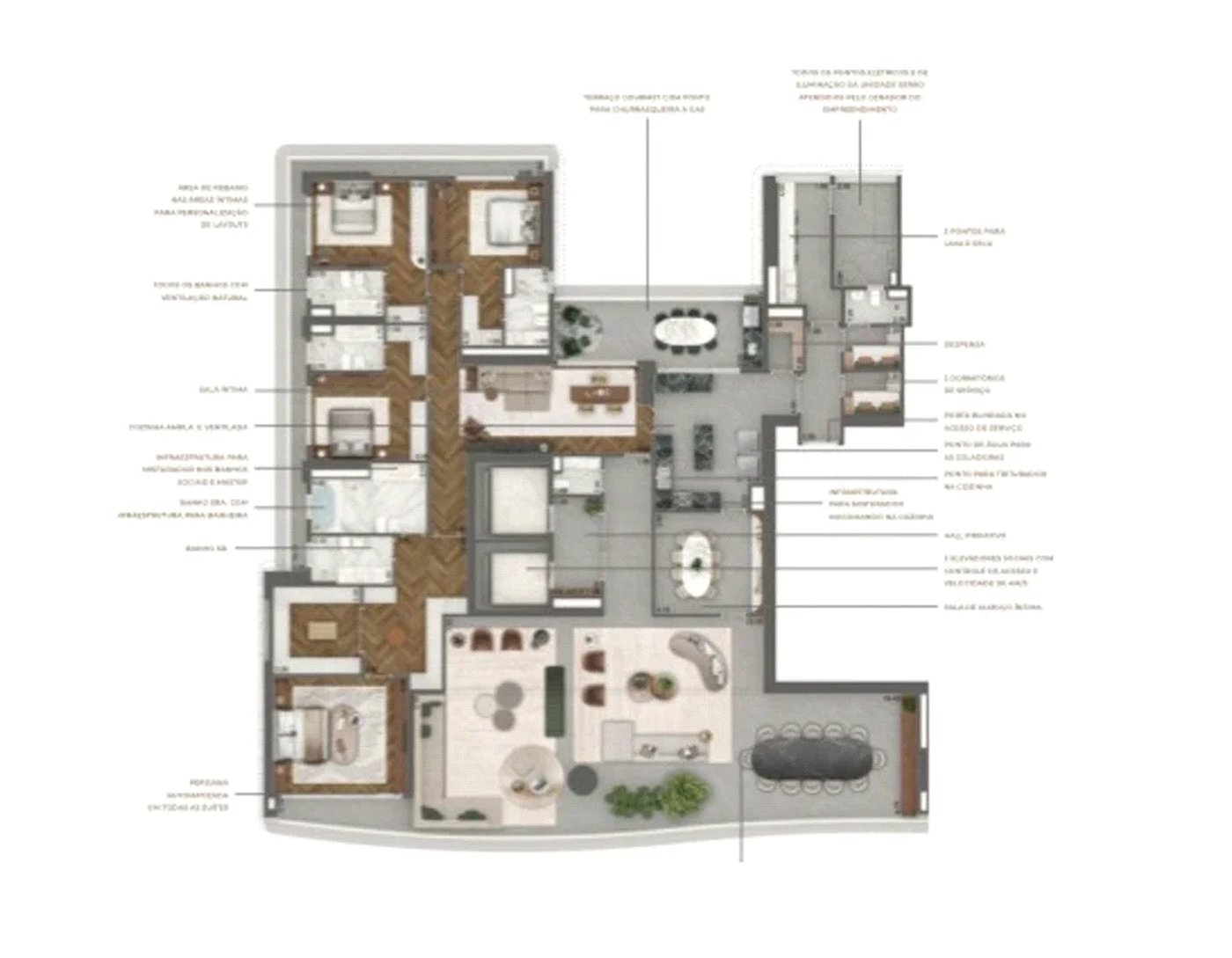 Apartamento à venda com 4 suítes em Jardim Guedala, São Paulo, SP
