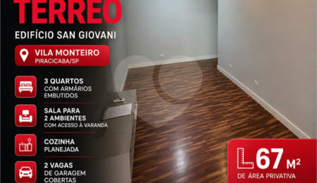 Apartamento à venda com 3 quartos em Piracicamirim, Piracicaba, SP