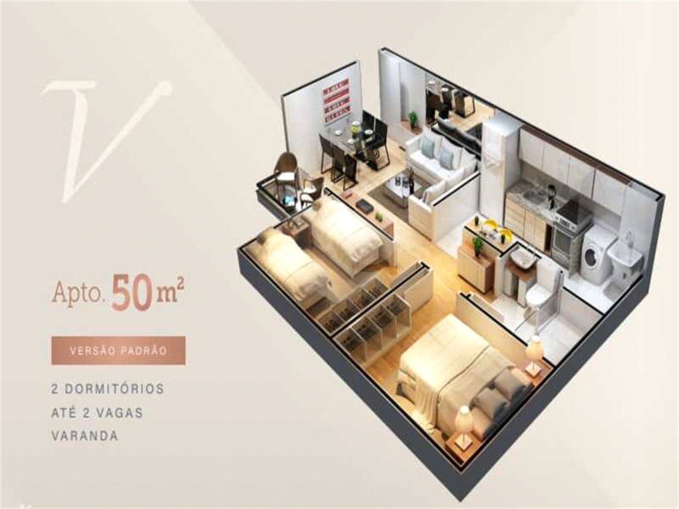 Apartamento à venda com 2 quartos em Parque Santos Dumont, Votorantim, SP