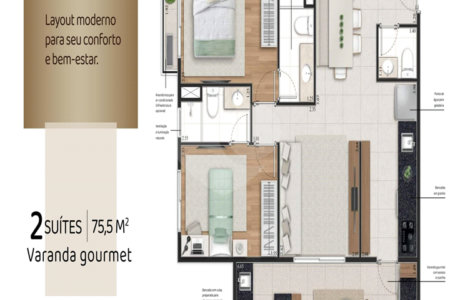 Apartamento à venda com 2 quartos, sendo 1 suíte, em Jardim São Paulo(zona Norte), São Paulo, SP