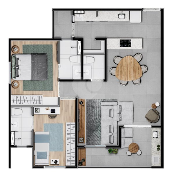 Apartamento 75m² 2