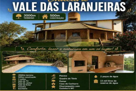 Casa à venda ou para alugar com 4 suítes no condomínio Residencial Vale das Laranjeiras, Indaiatuba - SP