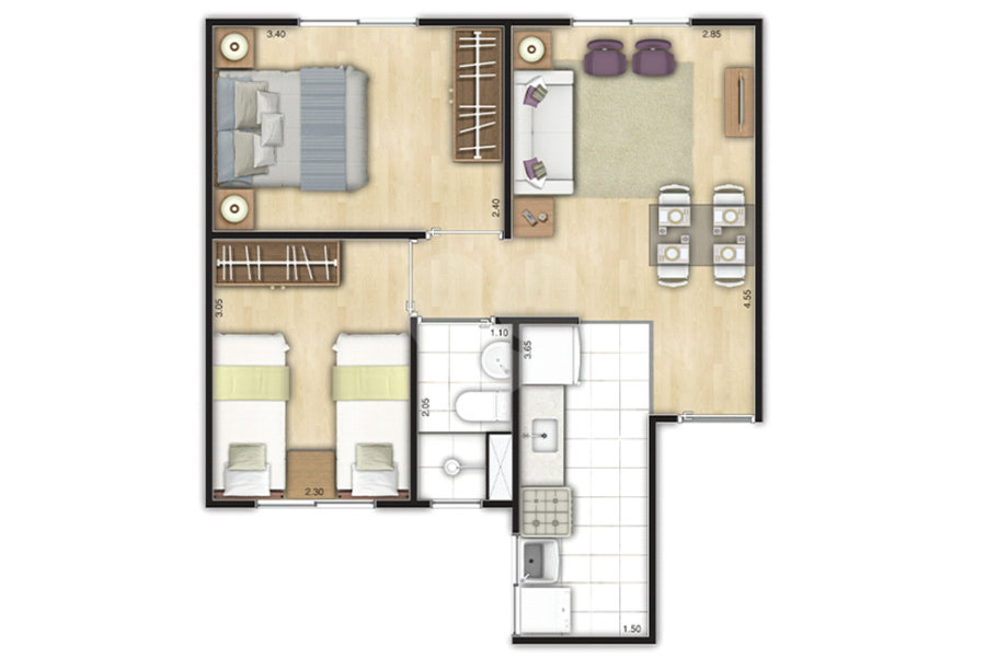Apartamento à venda com 2 quartos em Jaraguá, São Paulo, SP