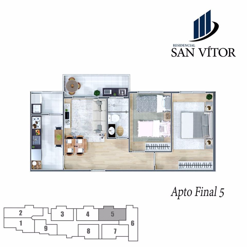 Apartamento com 1 dormitório à venda, 46 m² por R$ 345.000,00 - Centro - São Vicente/SP
