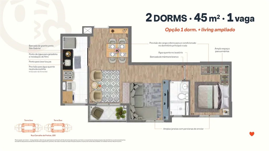 Apartamento à venda com 2 quartos em Vila Andrade, São Paulo, SP