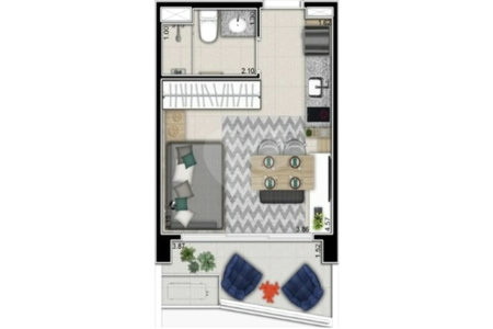 Apartamento à venda com 1 suíte em Butantã, São Paulo, SP