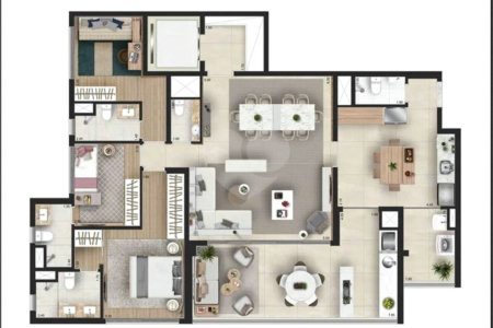 Apartamento à venda com 4 quartos, sendo 3 suítes,  em Butantã, São Paulo, SP