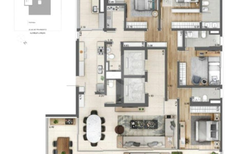 Apartamento à venda com 4 suítes em Jardim Paulista, São Paulo, SP