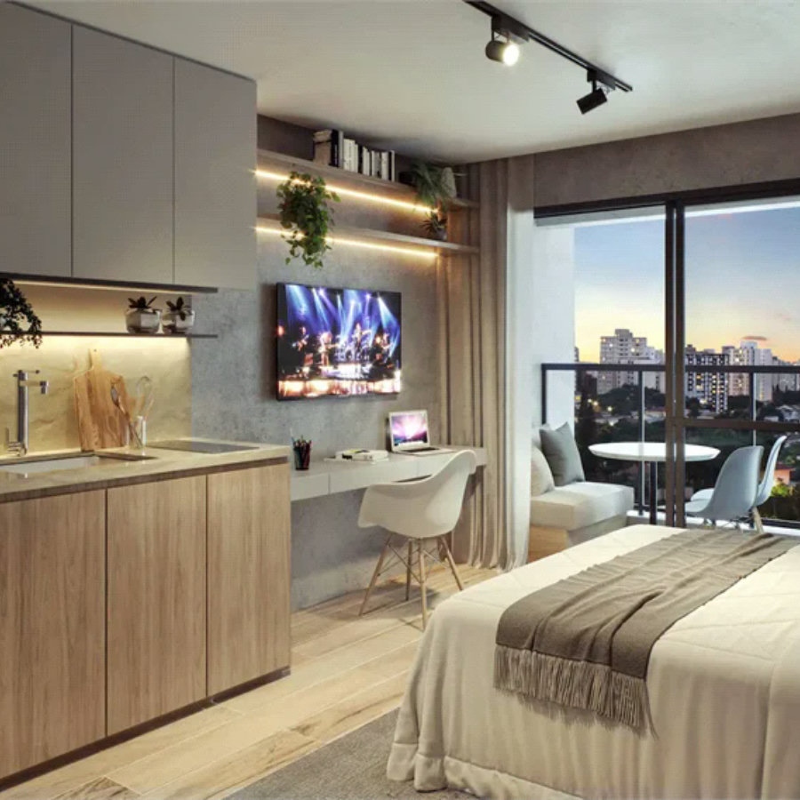 Apartamento à venda com 1 quarto em Vila Gertrudes, São Paulo, SP
