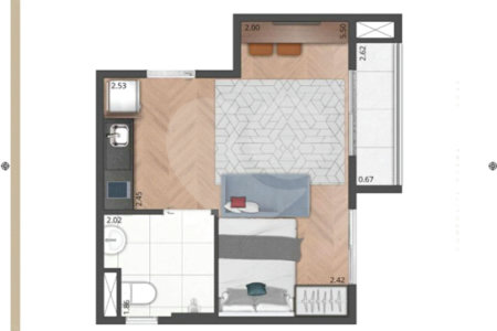 Apartamento para alugar com 1 quarto em Moema, São Paulo, SP