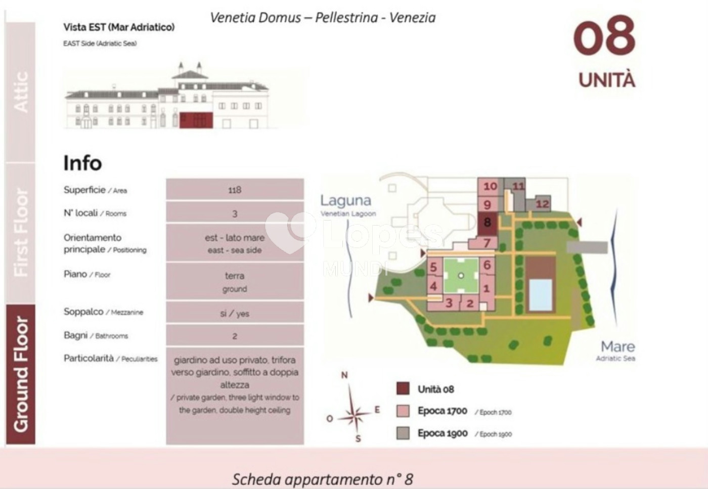 Apartamento com 1 suíte à venda em Pellestrina, Veneza, Itália – Venetia Domus